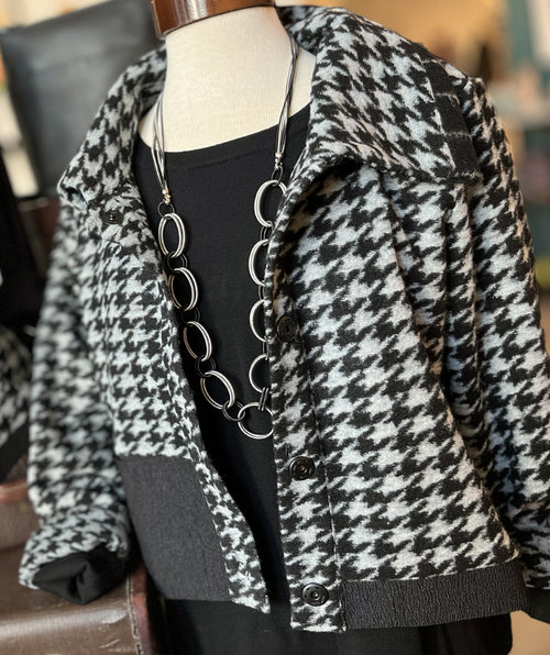 Luukaa Novara Houndstooth Boxy Jacket