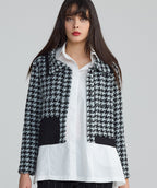 Luukaa Novara Houndstooth Boxy Jacket