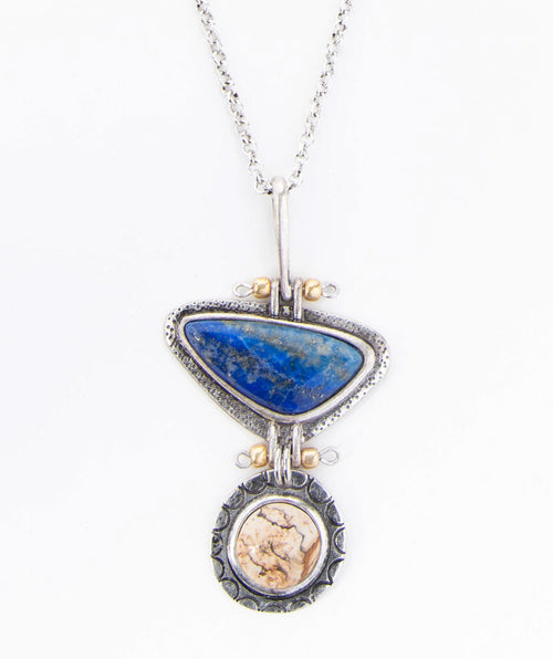 Adele Long Lapis Pendant Necklace