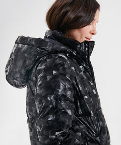 Nikki Jones Shimmer Texture Puffer Coat
