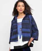 Ozai n Ku Blue Spectrum Crinkle Shirt