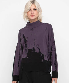 Ozai n Ku Void Reversible Pullover Grape One Size