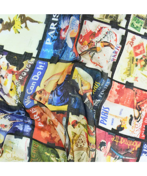 Bastille Paris Postcard Scarf