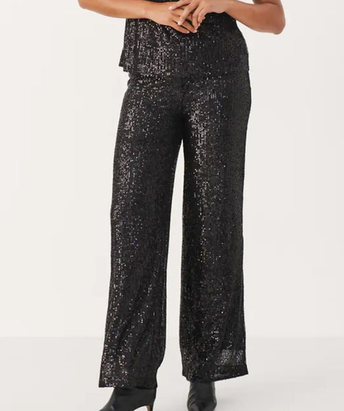 Part Two Black Sequin Pant size Small