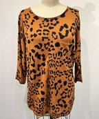 Easy animal tunic cognac - Premium tops from Part Two - Just $72! Shop now at Mary Walter