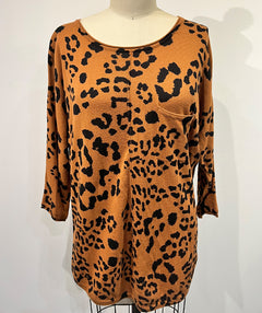 Easy animal tunic cognac - Premium tops from Part Two - Just $72! Shop now at Mary Walter
