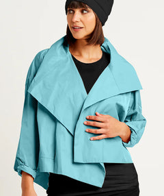 Planet Asymmetrical Taffeta Jacket Nile One Size