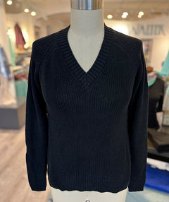 Shaker Knit V Neck Pullover