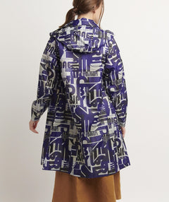 Waterproof raincoat graphic blue