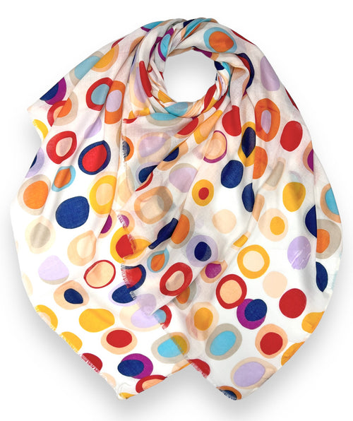 Dot print scarf multi - Premium scarves from Mary Walter - Just $48! Shop now at Mary Walter