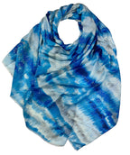 Ombre blue scarf - Premium scarves from Mary Walter - Just $48! Shop now at Mary Walter
