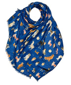 Puppy love scarf Blue - Premium scarves from Mary Walter - Just $48! Shop now at Mary Walter