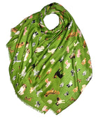 Puppy love scarf Green - Premium scarves from Mary Walter - Just $48! Shop now at Mary Walter