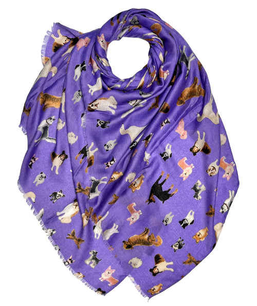 Puppy love scarf Purple - Premium scarves from Mary Walter - Just $48! Shop now at Mary Walter