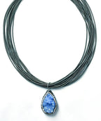 Sea Lily Blue Druzy Shimmer Necklace