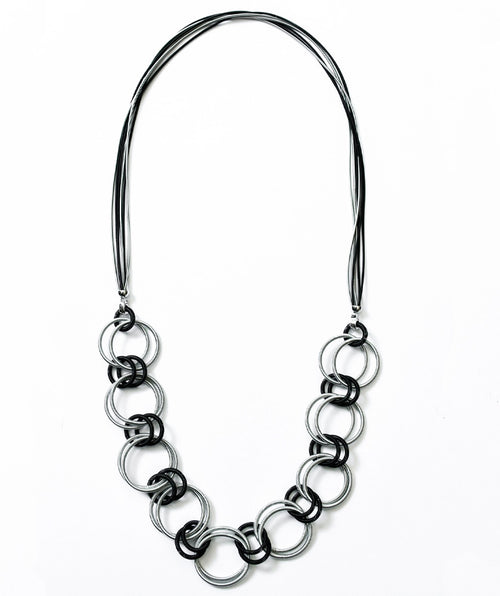 Interlocked Rings Wire Necklace - Premium necklaces from Sea Lily - Just $95! Shop now at Mary Walter