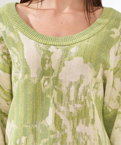 Tribal Lemongrass Jacquard Pullover