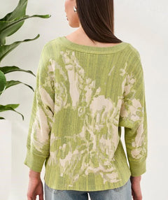 Tribal Lemongrass Jacquard Pullover