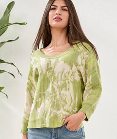 Tribal Lemongrass Jacquard Pullover