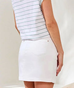 Tribal Audrey Pull On Pocket Skort White