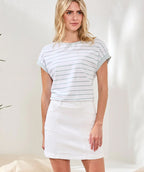 Tribal Audrey Pull On Pocket Skort White