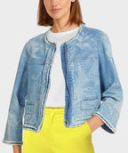 Bleached Floral Denim Jacket - Premium jackets from Marc Cain - Just $184! Shop now at Mary Walter