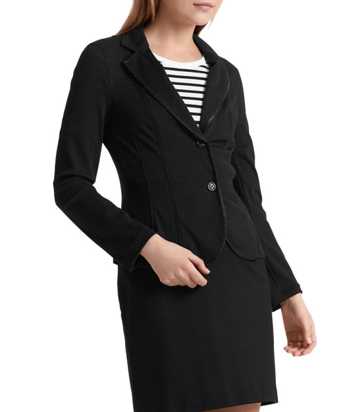 Essential mesh blazer Black