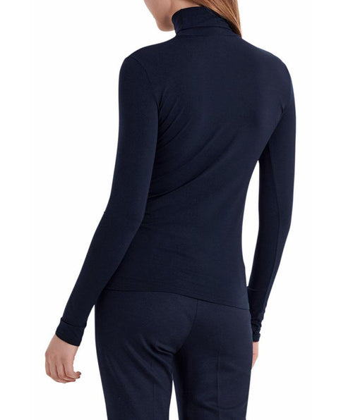 Babyskin Turtleneck Navy - Premium tops from Marc Cain - Just $198! Shop now at Mary Walter