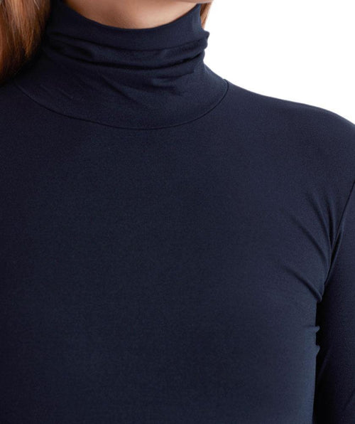 Babyskin Turtleneck Navy - Premium tops from Marc Cain - Just $198! Shop now at Mary Walter