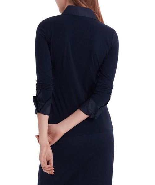 Babyskin blouse Navy - Premium tops from Marc Cain - Just $340! Shop now at Mary Walter