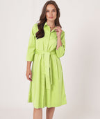 Shirt dress soda green - Premium dresses from Repeat Cashmere - Just $109! Shop now at Mary Walter