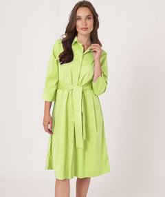 Shirt dress soda green - Premium dresses from Repeat Cashmere - Just $109! Shop now at Mary Walter