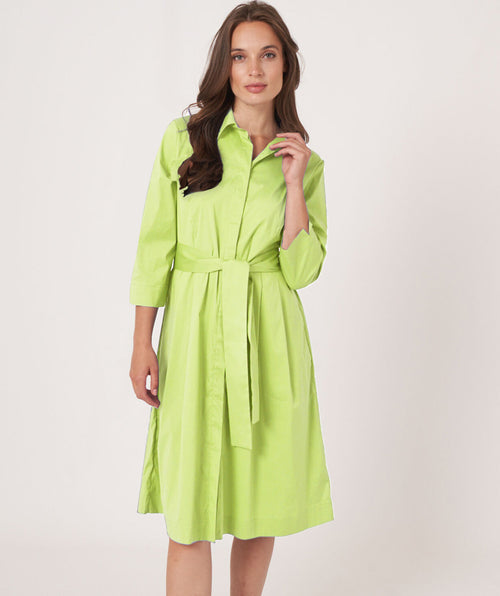 Shirt dress soda green - Premium dresses from Repeat Cashmere - Just $109! Shop now at Mary Walter