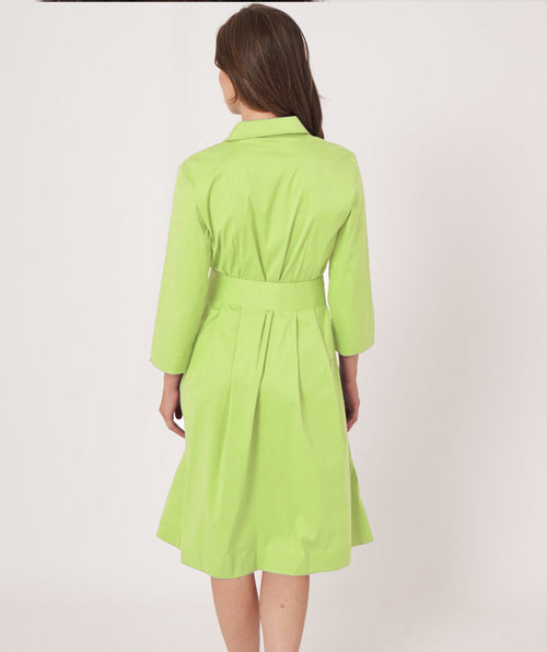 Shirt dress soda green - Premium dresses from Repeat Cashmere - Just $109! Shop now at Mary Walter