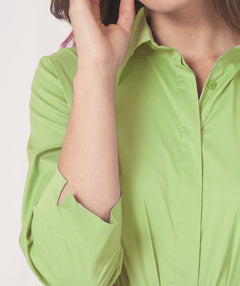 Shirt dress soda green - Premium dresses from Repeat Cashmere - Just $109! Shop now at Mary Walter