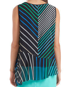 Funky Stripe Tank Midnight - Premium tops from Marc Cain - Just $127! Shop now at Mary Walter
