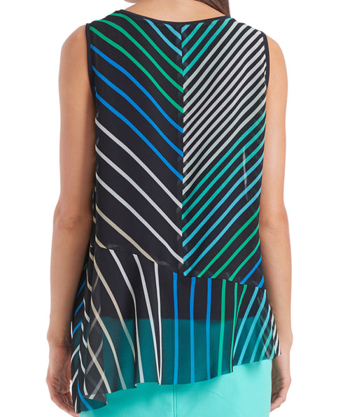 Funky Stripe Tank Midnight - Premium tops from Marc Cain - Just $127! Shop now at Mary Walter