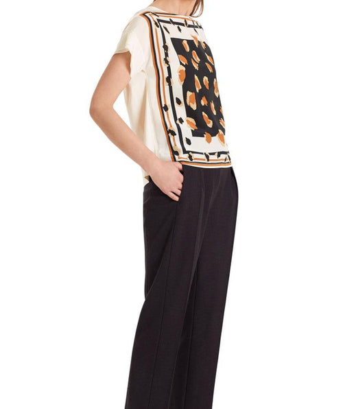 Leopard print silk tee - Premium tops from Marc Cain - Just $99! Shop now at Mary Walter