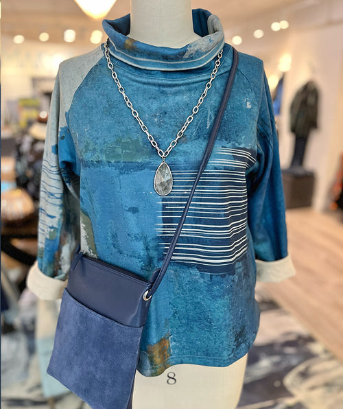 3 Potato Cozy Cowl Pullover Blue Dream