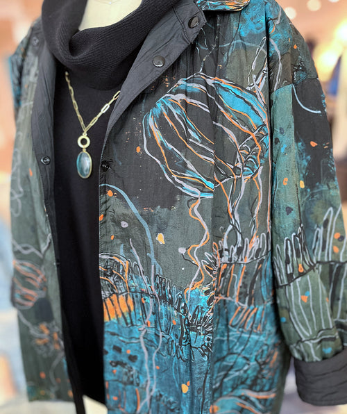 3 Potato Reversible Jacket Bold Autumn Swirl