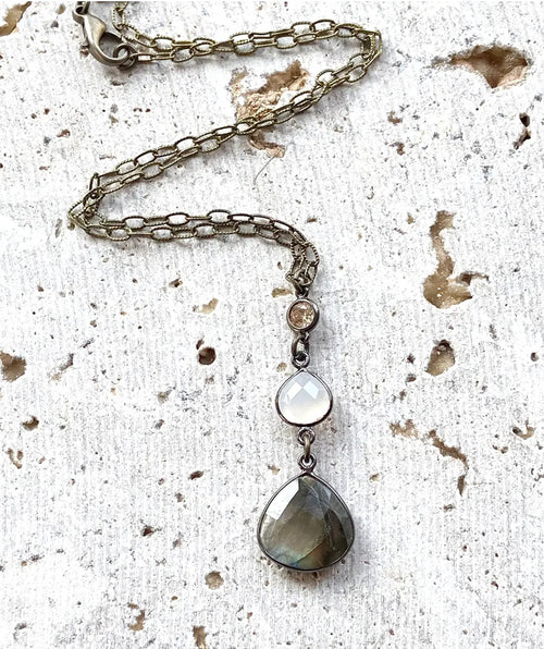Labradorite and moonstone necklace - Premium necklaces from Mary Walter - Just $65! Shop now at Mary Walter