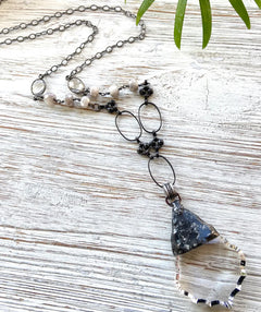 Vintage crystal long necklace - Premium necklaces from Mary Walter - Just $120! Shop now at Mary Walter