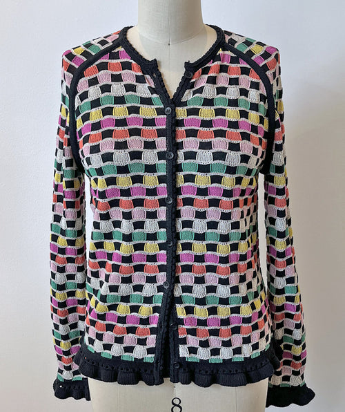 Safi checkerboard cardi size S - Premium jackets from Aldo Martins - Just $112! Shop now at Mary Walter