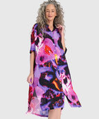 Alembika Dramatic Reiko Orchid Shirtdress