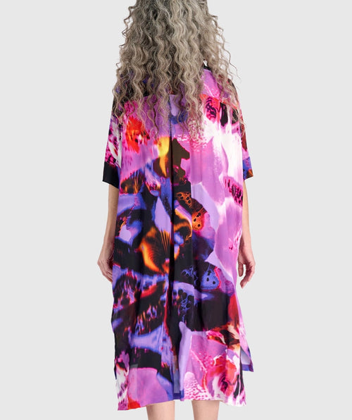 Alembika Dramatic Reiko Orchid Shirtdress
