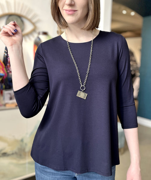 Abby Top Navy - Premium Tops from Andria Lieu - Just $140! Shop now at Mary Walter