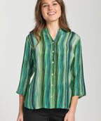 APNY Green Wave Stripe Shirt