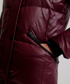 Long puffer coat merlot - Premium Coats from ARCTIC EXPEDITION - Just $165! Shop now at Mary Walter