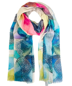 Azure Watercolor Scarf
