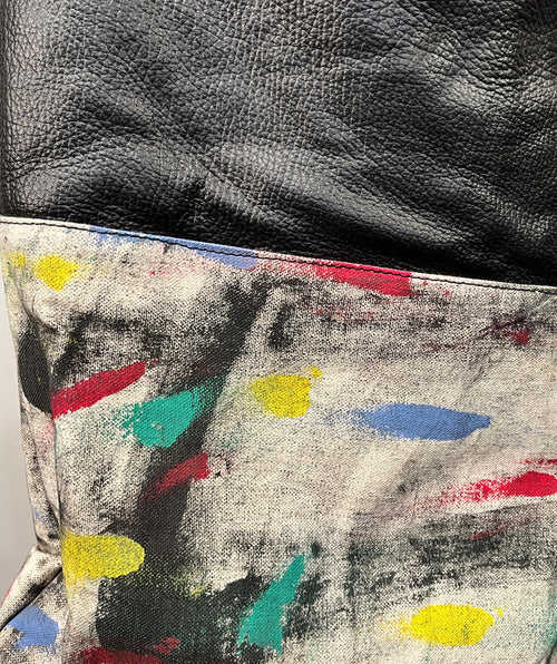 Bolso satchel pintado a mano